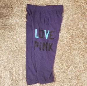 PINK Victoria's Secret Purple Capri Jogger Sweatpants